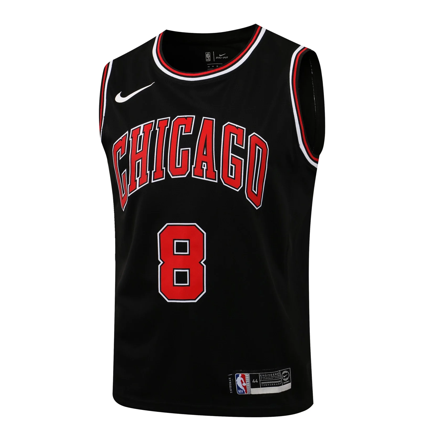 Chicago Bulls 2019-2021 Zach LaVine 8 Swingman Authentic Forma Black - City Edition