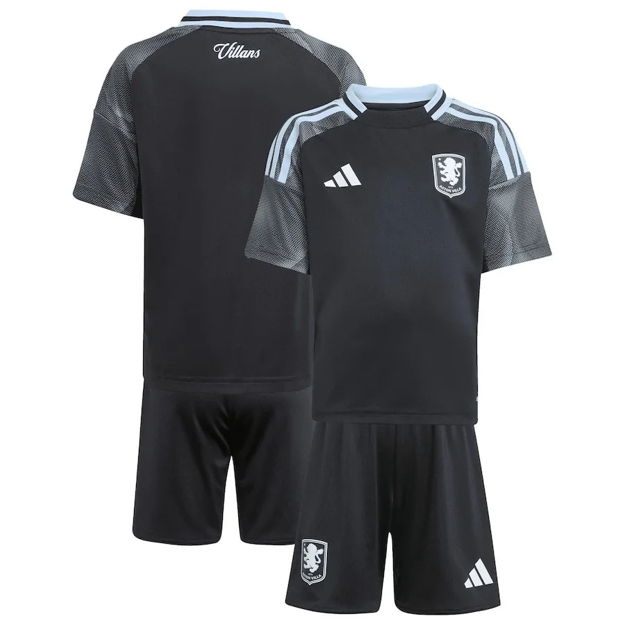 Aston Villa 2025-2026 Çocuk Forma & Şort Seti Away