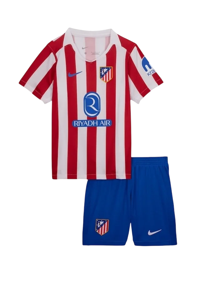 Atletico Madrid 2025-2026 Çocuk Forma & Şort Seti Home