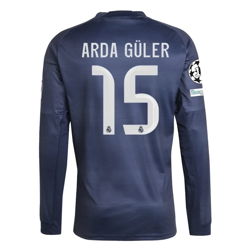 HEMEN KARGO - Real Madrid 2025-2026 Profesyonel Forma Uzun Kol - Away ARDA GÜLER - 15